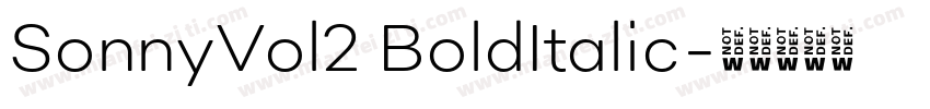 SonnyVol2 BoldItalic字体转换